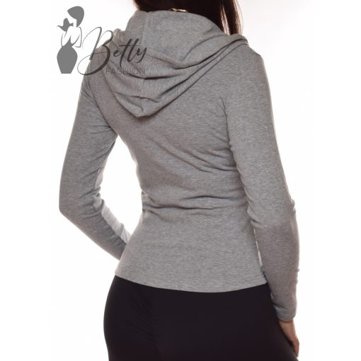 Mellnél cipzáros, kapucnis pulóver S/M, L/XL