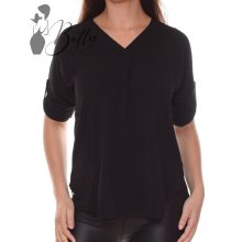 V-kivágású, hátul hosszított blúz S/M, L/XL