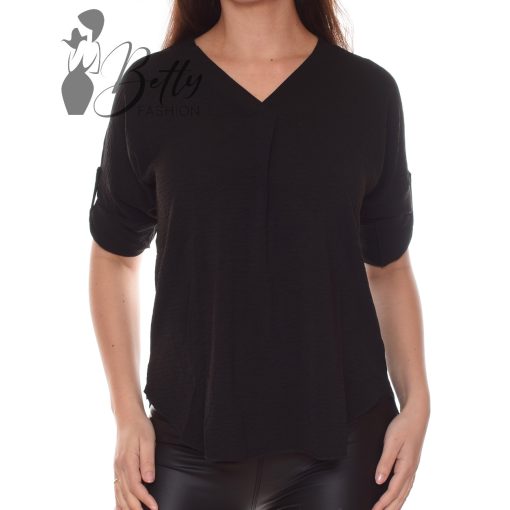 V-kivágású, hátul hosszított blúz S/M, L/XL