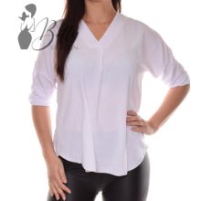 V-kivágású, hátul hosszított blúz S/M, L/XL