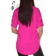 V-kivágású, hátul hosszított blúz S/M, L/XL