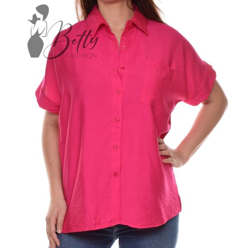 Egyszínű, mellnél zsebes, laza ing M/L, L/XL