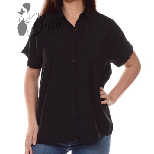 Egyszínű, mellnél zsebes, laza ing M/L, L/XL