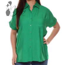 Egyszínű, mellnél zsebes, laza ing M/L, L/XL