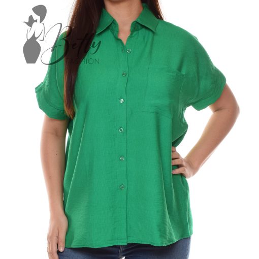 Egyszínű, mellnél zsebes, laza ing M/L, L/XL