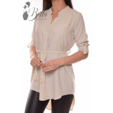 Egyszínű, deréknál öves ing-tunika S/M, L/XL