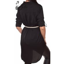 Egyszínű, deréknál öves ing-tunika S/M, L/XL