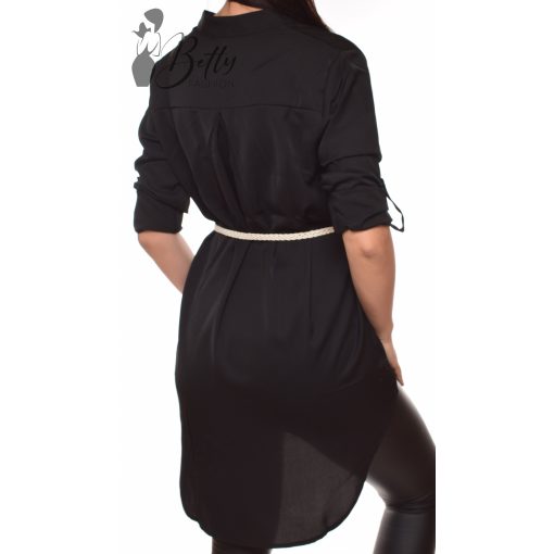 Egyszínű, deréknál öves ing-tunika S/M, L/XL