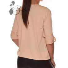 Átlapolt fazonú, roll-up ujjú blúz S/M, L/XL