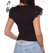 Madeirás és horgolt ujjú felső S/M, L/XL
