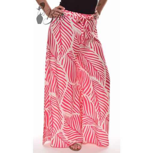 Levél mintás, bő szárú, lenge nadrág S/M, L/XL