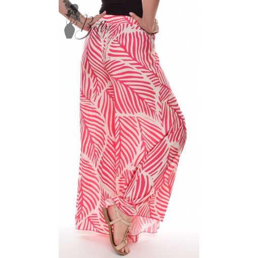 Levél mintás, bő szárú, lenge nadrág S/M, L/XL