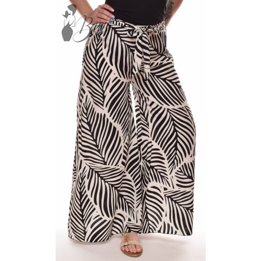 Levél mintás, bő szárú, lenge nadrág S/M, L/XL