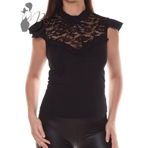 Fodros, csipke betétes felső S/M, L/XL