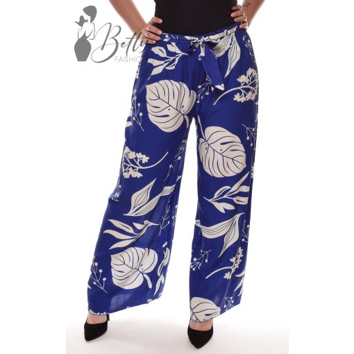 Trópusi levél mintás, bő szárú, lenge nadrág S/M, L/XL