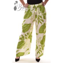 Trópusi levél mintás, bő szárú, lenge nadrág S/M, L/XL