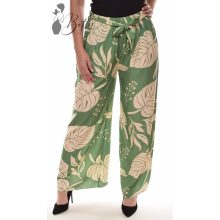 Trópusi levél mintás, bő szárú, lenge nadrág S/M, L/XL