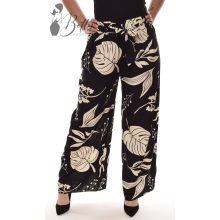 Trópusi levél mintás, bő szárú, lenge nadrág S/M, L/XL