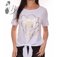 White Top with Jewelry Embellishment S/M