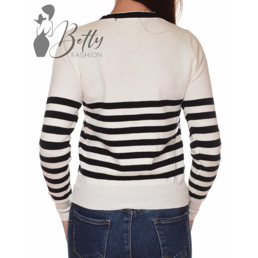 White Top with Jewelry Embellishment S/M