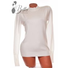 White Top with Jewelry Embellishment S/M