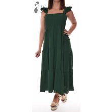 Fodros pántú, felül smokkolt ruha M/L, XL/2XL