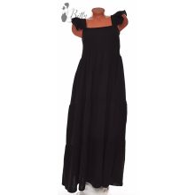 Fodros pántú, felül smokkolt ruha M/L, XL/2XL