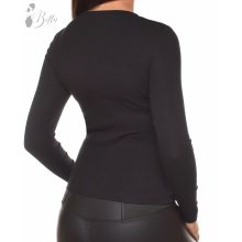 Mellnél horgolt betétes és gyöngyös felső S/M, L/XL