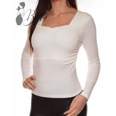 Mellnél és vállnál ráncolt felső S/M, M/L