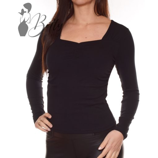 Mellnél és vállnál ráncolt felső S/M, M/L