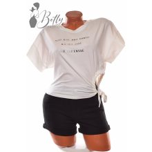 White Top with Jewelry Embellishment S/M