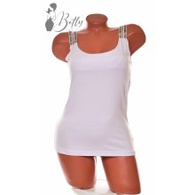 White Top with Jewelry Embellishment S/M