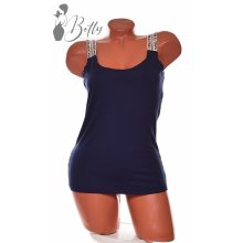 White Top with Jewelry Embellishment S/M