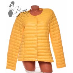 Sárga színű, steppelt átmeneti kabát XL