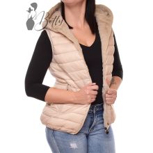 Bundás belsejű, kifordítható bézs mellény S, M, L, XL, 2XL