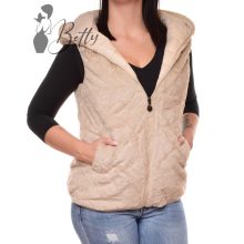 Bundás belsejű, kifordítható bézs mellény S, M, L, XL, 2XL