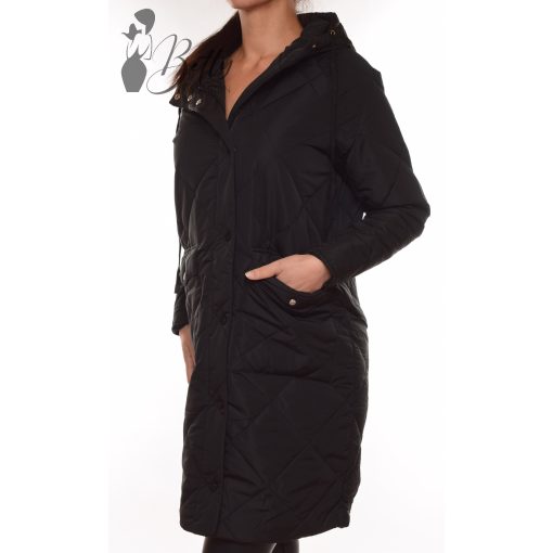 Fekete színű, bő szabású kabát S, M, L