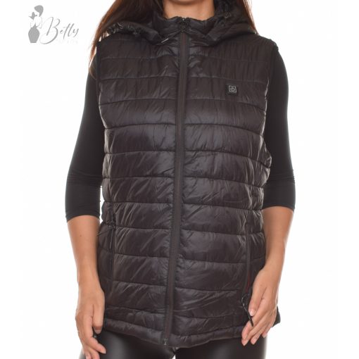 Fekete színű, steppelt mellény 3XL-7XL