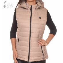 Púder színű, steppelt mellény 3XL-7XL