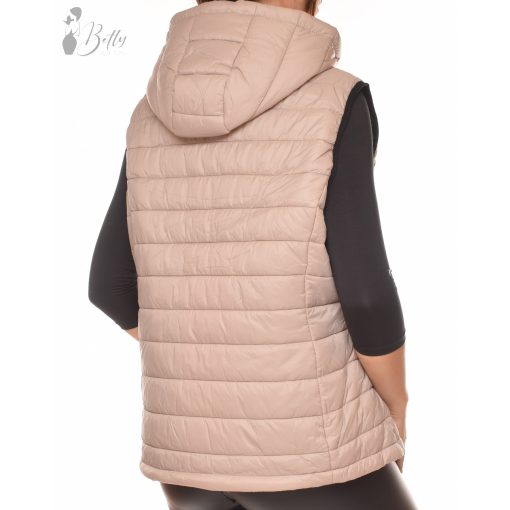 Púder színű, steppelt mellény 3XL-7XL