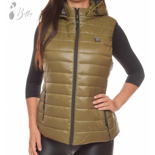 Sötétzöld színű, steppelt mellény 3XL-7XL