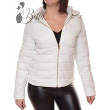 Fehér színű, steppelt, kapucnis, átmeneti dzseki M, L, XL, 2XL, 3XL 