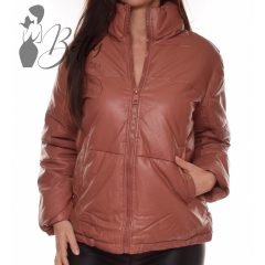 Sötét mályva színű, puha műbőr kabát S, M, L, XL