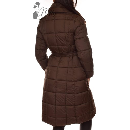 Sötétbarna színű, galléros télikabát S, M, L, XL, 2XL