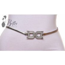 Strasszköves fémdíszes, rugalmas fémöv