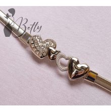 Szívecske díszes, rugalmas fémöv