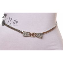 Strasszos masnidíszes, rugalmas fémöv