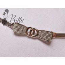 Strasszos masnidíszes, rugalmas fémöv