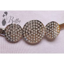 Kör alakú strasszköves fémdíszes, rugalmas fémöv