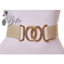 Arany színű díszes, gumis öv